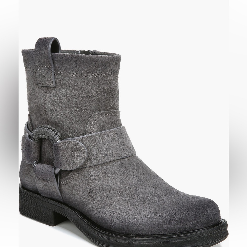 Zodiac Fiera Gray Suede Combat Moto Boots